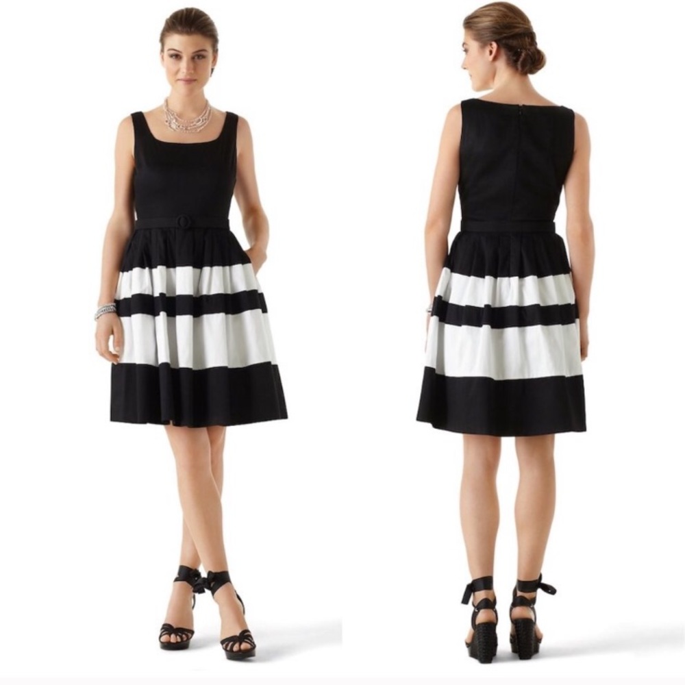 White House Black Market Black and White Dress
